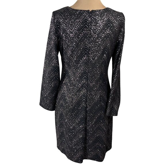 Jessica Howard Womens Shimmer V-Neck Sheath Dress Size 10 Cocktail Party - Picture 3 of 8